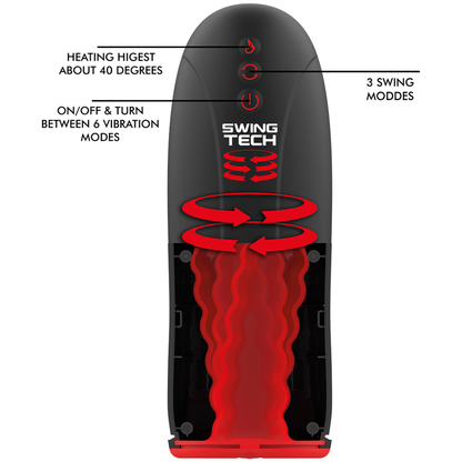 JAMYJOB - SWING-R EFECTO CALENTADOR, TECNOLOGÍA SWING Y MASTURBADOR VIBRADOR