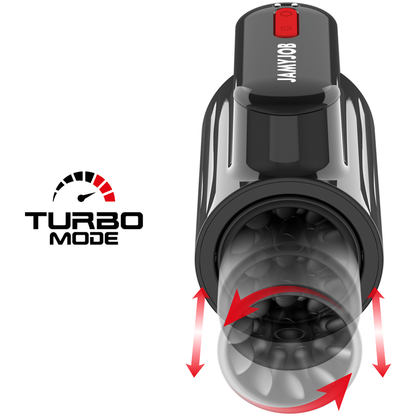 JAMYJOB - MASTURBADOR CON MODO TURBO, TECNOLOGÍA DE EMPUJE DE VÓRTICE Y ROTACIÓN DE 360°