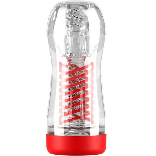 PDX ELITE - STROKER VIEWTUBE 2 COMPRESIÓN ESPIRAL TRANSPARENTE
