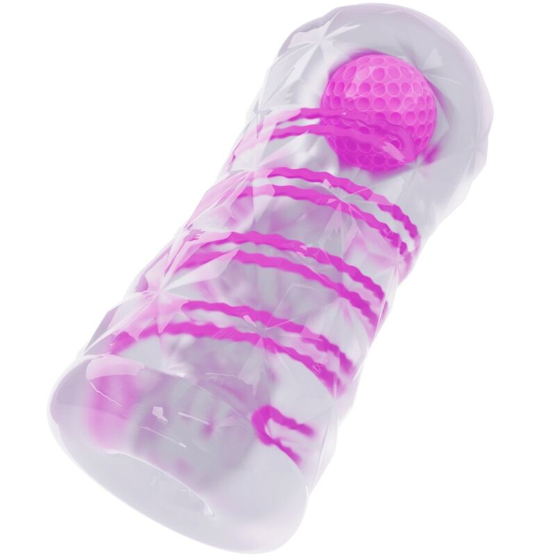 PRETTY LOVE - MASTURBADOR MASCULINO DE FANTASÍA CON ESPIRAL INTERNA Y BOLAS TRANSPARENTES