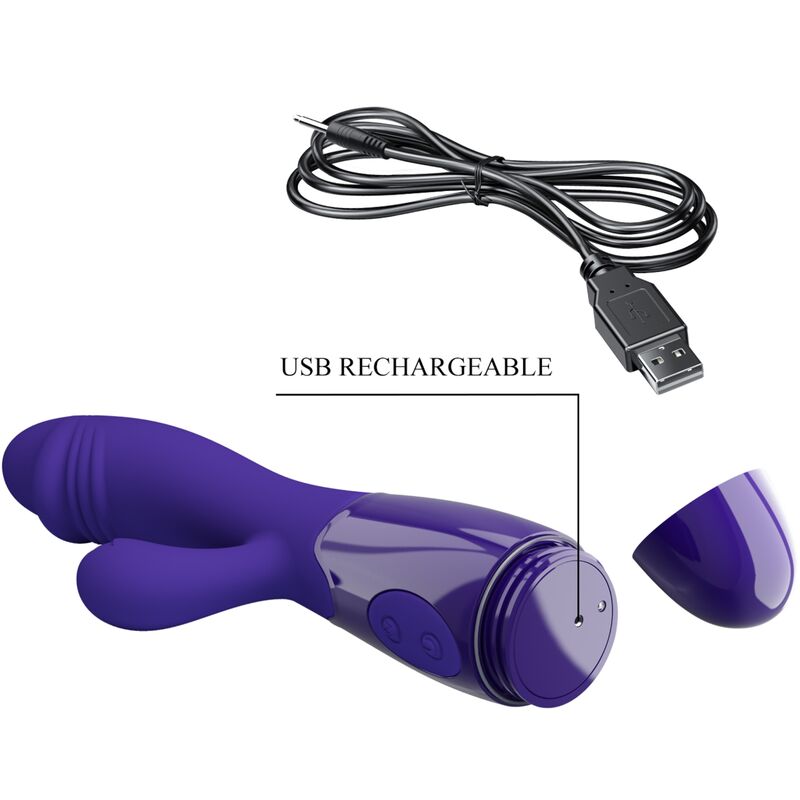 PRETTY LOVE - VIBRADOR JUVENIL Y ESTIMULADOR DEL PUNTO G VIOLETA