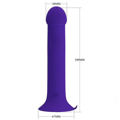 PRETTY LOVE - MURRAY YOUTH VIBRATING DILDO IN VIOLET RECHARGEABLE