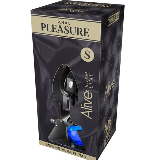 ALIVE - MINI PLUG DE PLACER ANAL DE METAL AZUL TALLA S