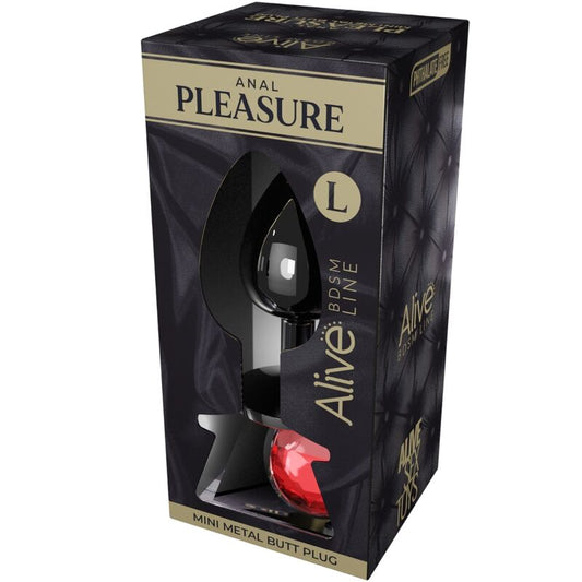 ALIVE - MINI PLUG DE PLACER ANAL DE METAL ROJO TALLA L