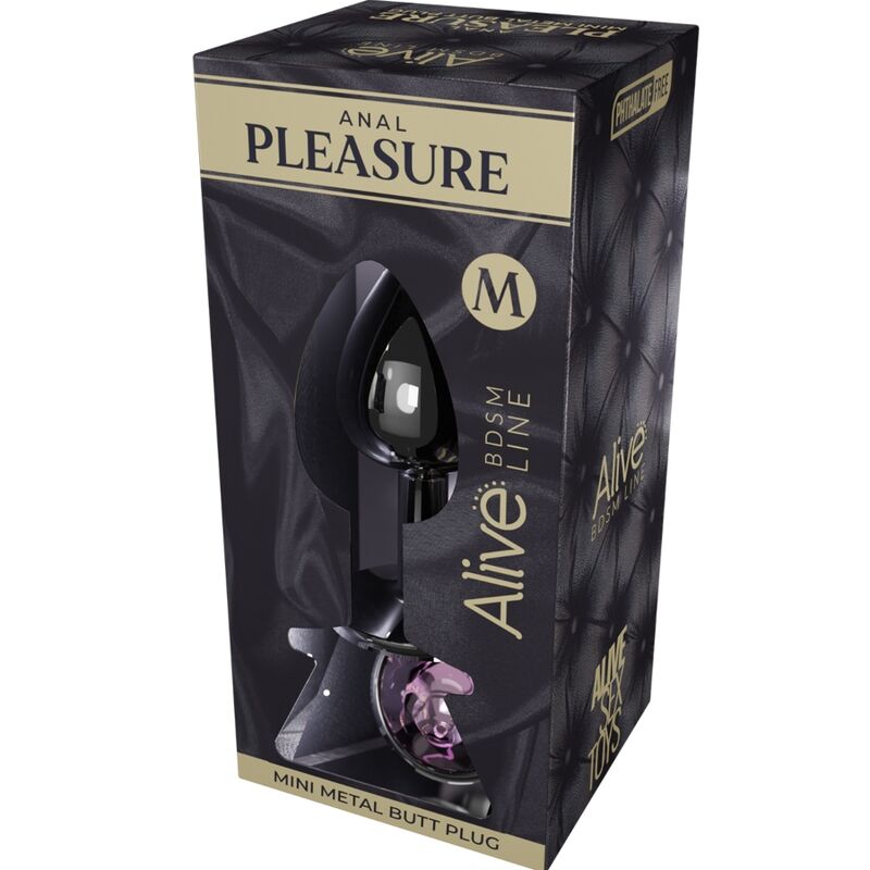 ALIVE - MINI PLUG DE PLACER ANAL DE METAL ROSA TALLA M