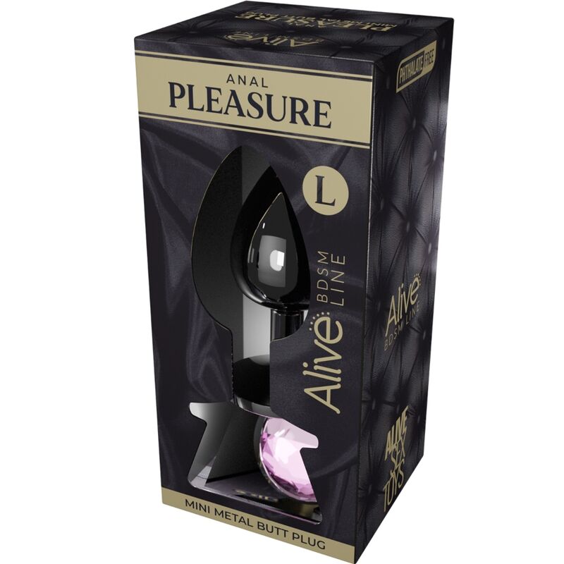 ALIVE - MINI PLUG DE PLACER ANAL DE METAL ROSA TALLA L