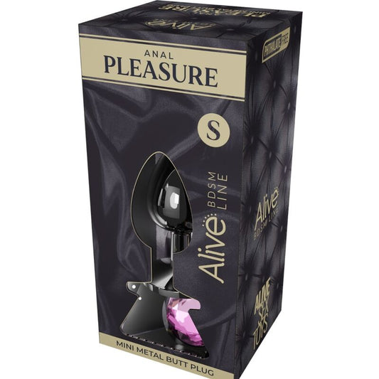 ALIVE - MINI PLUG DE PLACER ANAL DE METAL ROSA TALLA S