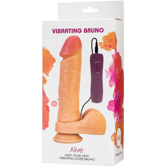ALIVE - VIBRADOR DE PENE REALISTA BRUNO 22 CM