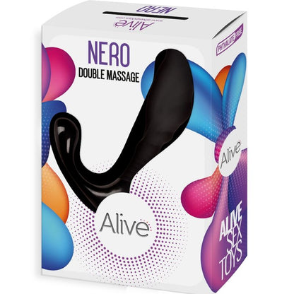 ALIVE - NERO DOBLE MASAJEADOR ANAL Y DE PRÓSTATA