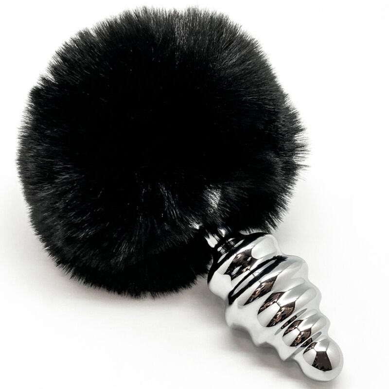 ALIVE - PLUG ANAL DE PLACER ESPIRAL DE METAL NEGRO ESPUMOSO TALLA M