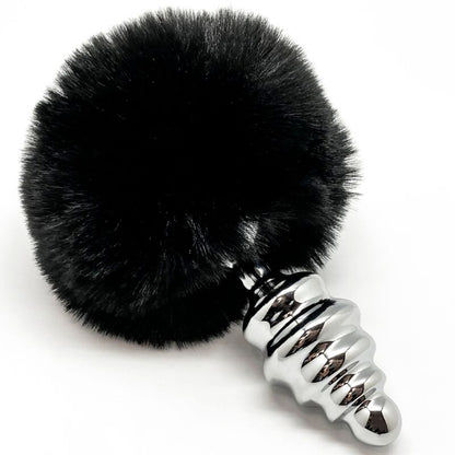 ALIVE - PLUG ANAL DE PLACER ESPIRAL DE METAL NEGRO ESPUMOSO TALLA M