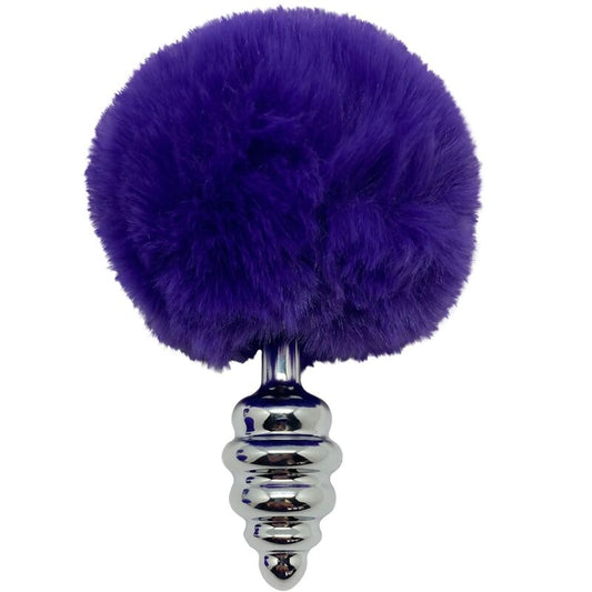 ALIVE - PLUG DE PLACER ANAL DE METAL ESPIRAL ESPUMOSO VIOLETA OSCURO TALLA L