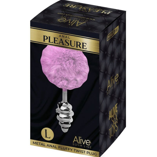 ALIVE - PLUG ANAL DE PLACER ESPIRAL DE METAL ESPIRAL PÚRPURA TALLA L