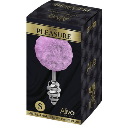 ALIVE - PLUG ANAL DE PLACER ANAL ESPIRAL DE METAL ESPIRAL PÚRPURA TAMAÑO S