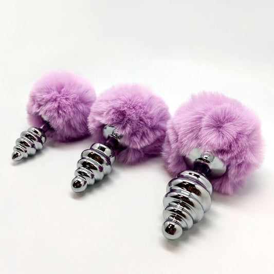 ALIVE - PLUG ANAL DE PLACER ANAL ESPIRAL DE METAL ESPIRAL PÚRPURA TAMAÑO S
