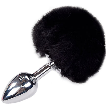 ALIVE - PLUG DE PLACER ANAL DE METAL LISO ESPONJOSO NEGRO TALLA L