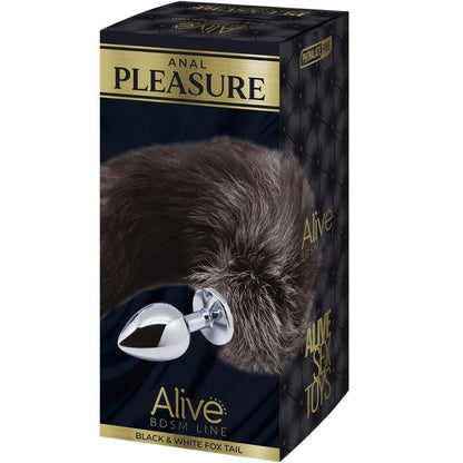 ALIVE - PLUG DE PLACER ANAL DE COLA DE ZORRO DE METAL TAMAÑO S