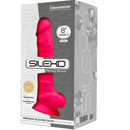 SILEXD - MODEL 1 PREMIUM REALISTIC PENIS SILEXPAN SILICONE FUCHSIA 20 CM