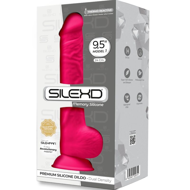 SILEXD - MODEL 1 PREMIUM REALISTIC PENIS SILEXPAN SILICONE FUCHSIA 24 CM