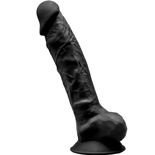SILEXD - MODEL 1 PREMIUM REALISTIC PENIS SILEXPAN SILICONE BLACK 20 CM
