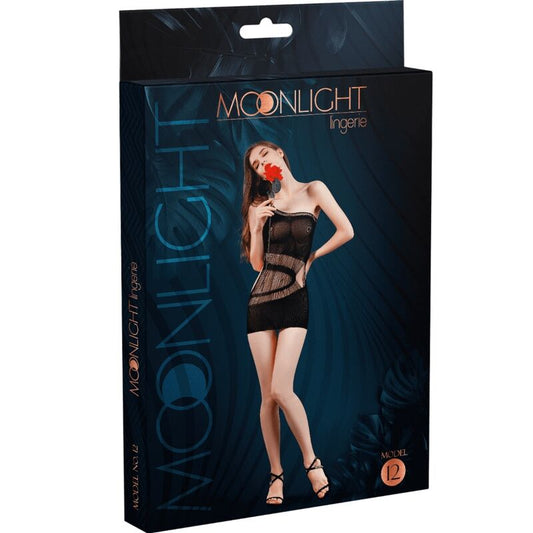 LUZ DE LUNA - VESTIDO MODELO 12 NEGRO TALLA ÚNICA