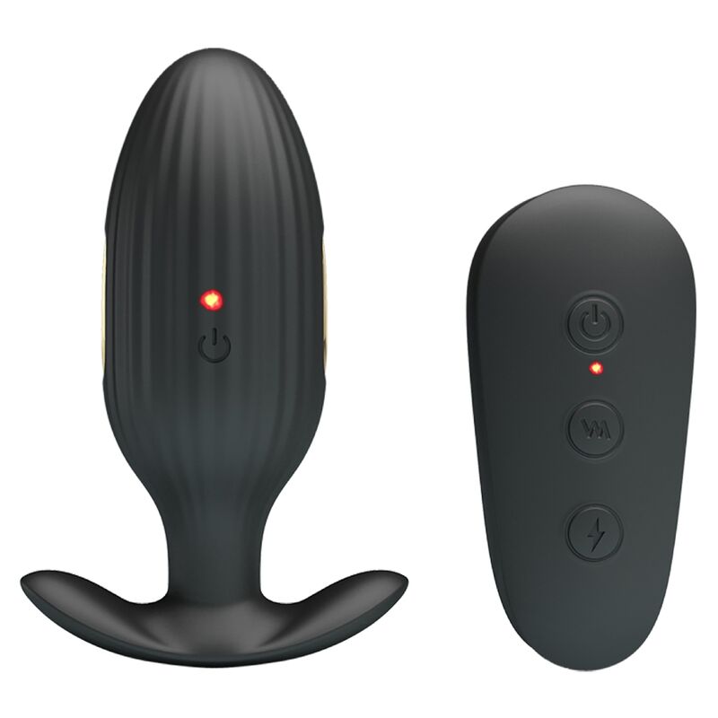 PRETTY LOVE - VIBRADOR ANAL KELLY PLUG RECARGABLE NEGRO