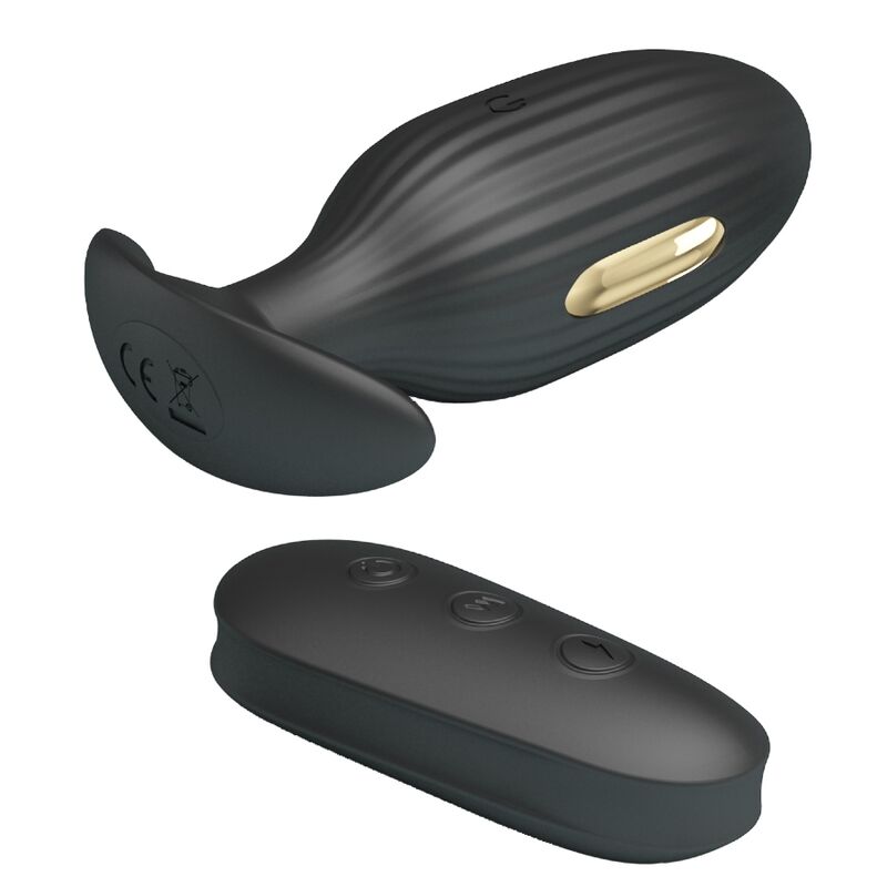 PRETTY LOVE - VIBRADOR ANAL KELLY PLUG RECARGABLE NEGRO