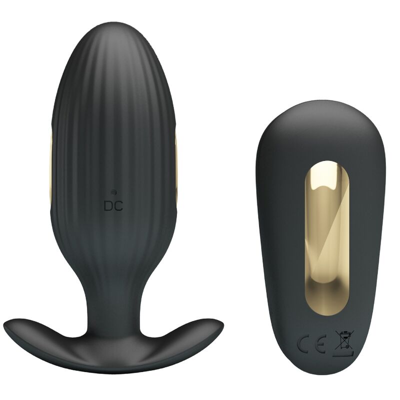PRETTY LOVE - VIBRADOR ANAL KELLY PLUG RECARGABLE NEGRO