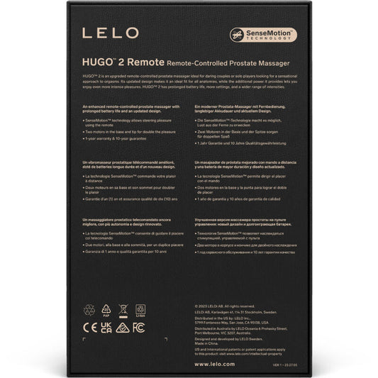 LELO - HUGO 2 MASAJEADOR DE PRÓSTATA CON CONTROL REMOTO VERDE