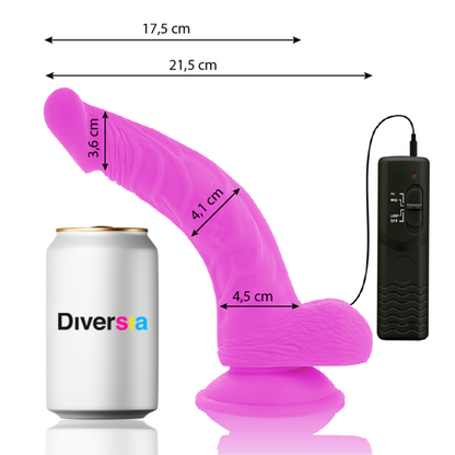 DIVERSIA - DIVERSIA VIBRADOR FLEXIBLE MORADO 21.5 CM -O- 4.5 CM