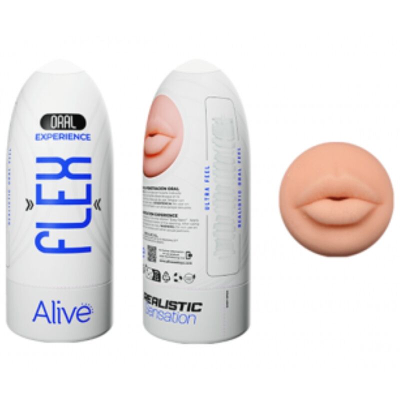 ALIVE - MASTURBADOR ORAL MASCULINO FLEXIBLE TALLA M