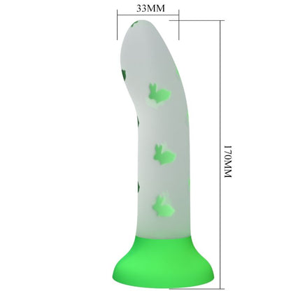 PRETTY LOVE - NIGHTFALL MAGIC DILDO WITHOUT VIBRATION GREEN LUMINOUS