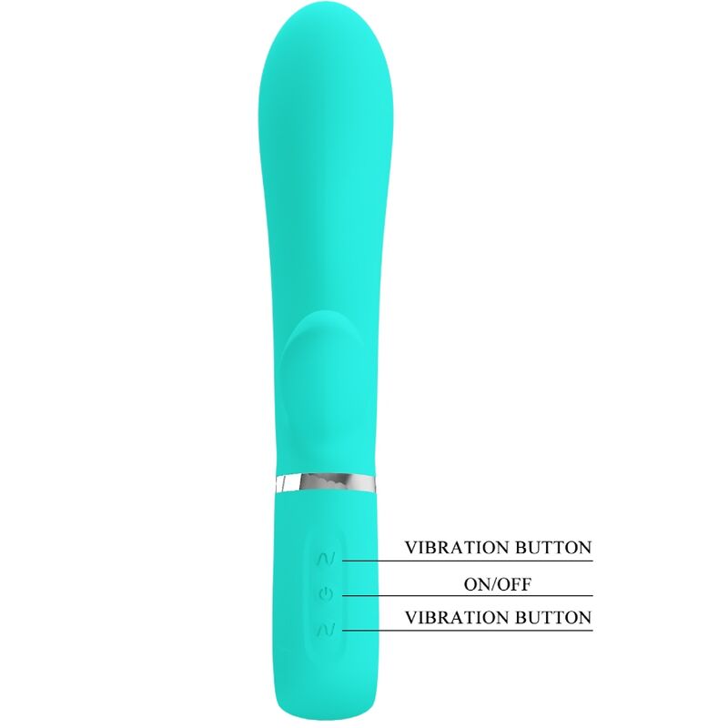 PRETTY LOVE - VIBRADOR MULTIFUNCIÓN PUNTO G THOMAS AQUA VERDE