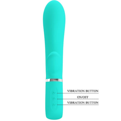 PRETTY LOVE - VIBRADOR MULTIFUNCIÓN PUNTO G THOMAS AQUA VERDE