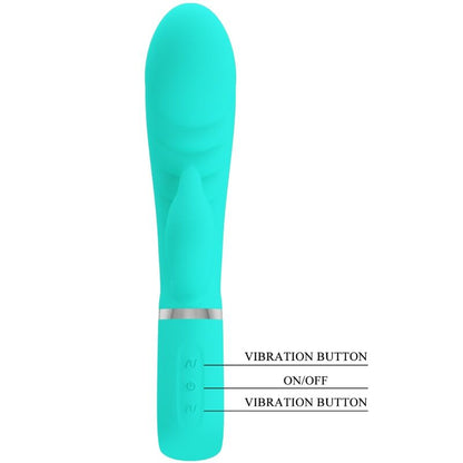 PRETTY LOVE - VIBRADOR MULTIFUNCIÓN DEL PUNTO G PRESCOTT VERDE AGUA