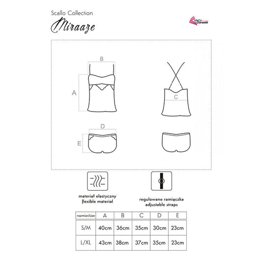 LIVCO CORSETTI FASHION - MIRAAZE LC 90567 CAMISETA + PANTALÓN CORTO NEGRO