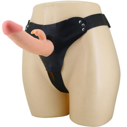 PRETTY LOVE - BRAGUITA UNIVERSAL CON ARNÉS MAVIS Y DILDO NATURAL DE 19 CM