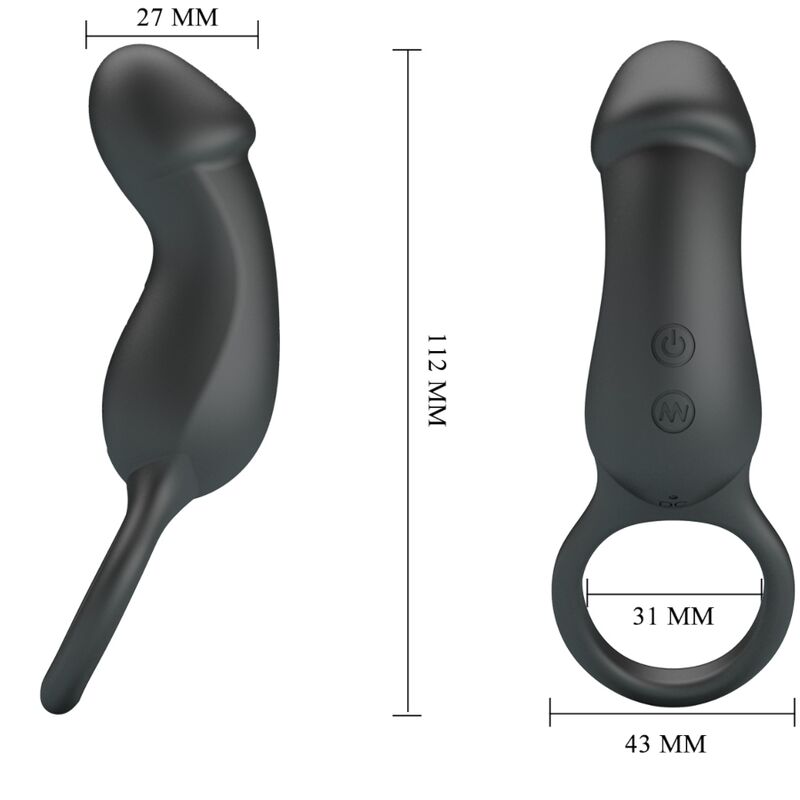 PRETTY LOVE - WARREN BLACK ANAL RING AND VIBRATOR