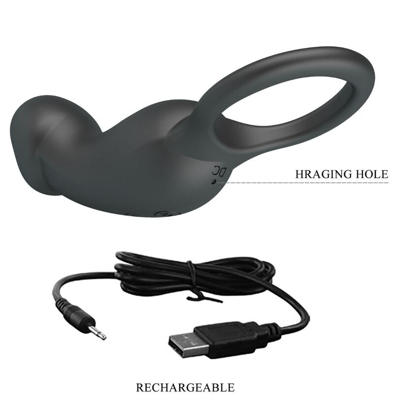 PRETTY LOVE - WARREN BLACK ANAL RING AND VIBRATOR