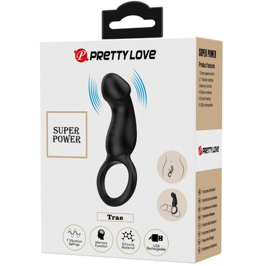 PRETTY LOVE - ANILLO ANAL Y VIBRADOR WARREN BLACK
