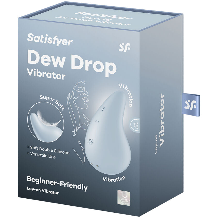 SATISFYER - BLUE LAY-ON DEW DROP VIBRATOR