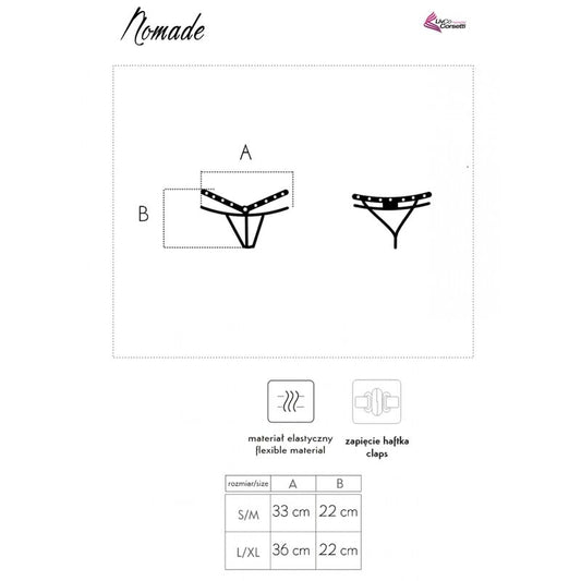 LIVCO CORSETTI FASHION - TANGA NOMADE SIN ENTREPIERNA NEGRA