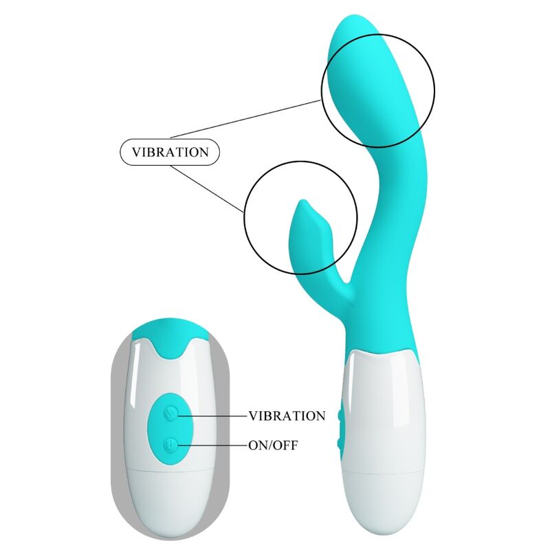 PRETTY LOVE - VIBRADOR G-SPOT BRILLANTE AGUA VERDE