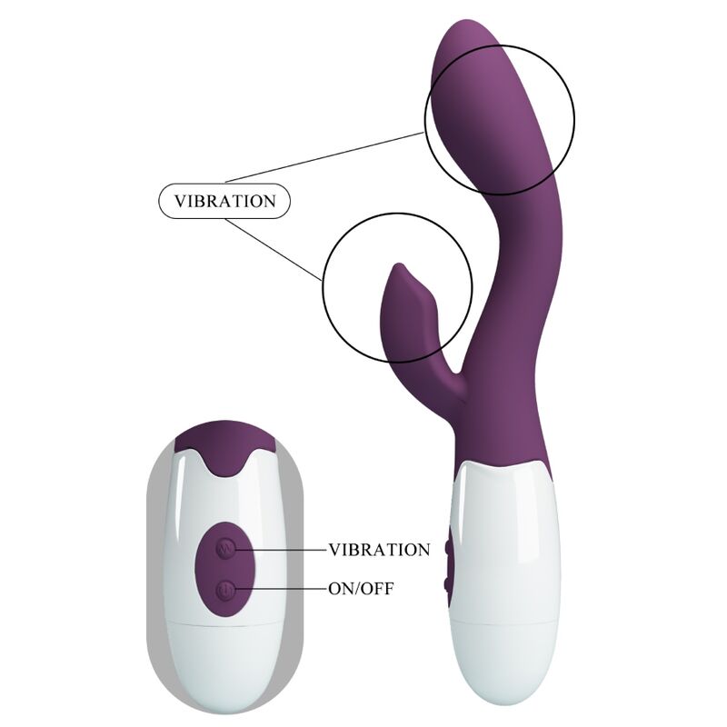 PRETTY LOVE - VIBRADOR PUNTO G MORADO BRILLANTE