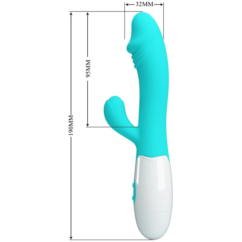 PRETTY LOVE - VIBRADOR DE PUNTO G RÁPIDO VERDE AGUA