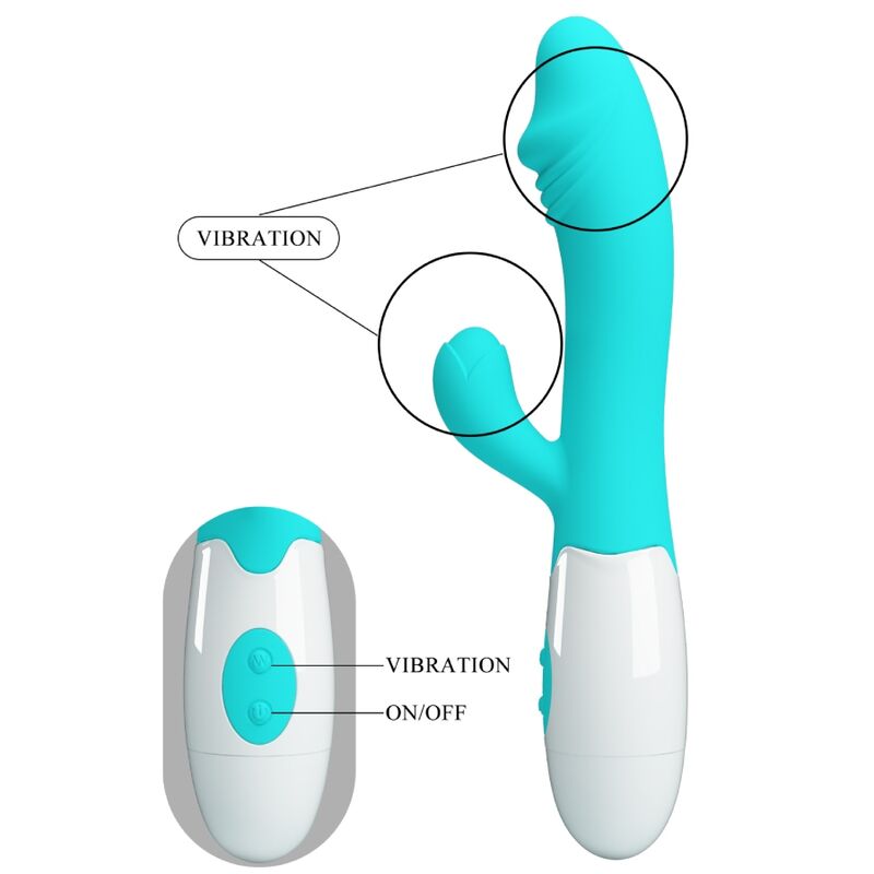 PRETTY LOVE - VIBRADOR DE PUNTO G RÁPIDO VERDE AGUA