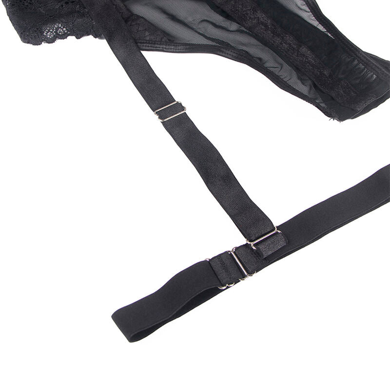 SUBBLIME - TEDDY CON TIRANTES DETALLE LIGUERO NEGRO S/M
