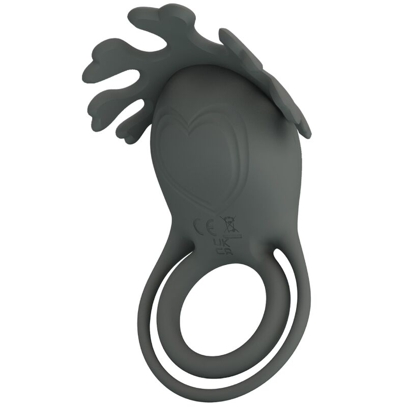 PRETTY LOVE - RUBEN DOUBLE VIBRATING RING WITH GRAY STIMULATOR
