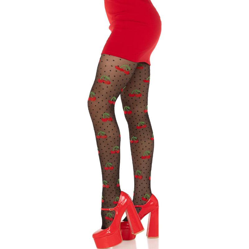LEG AVENUE - CALCETINES SUAVES DE CEREZA NEGRA