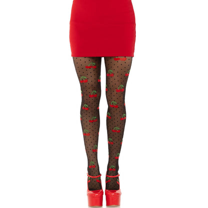 LEG AVENUE - CALCETINES SUAVES DE CEREZA NEGRA
